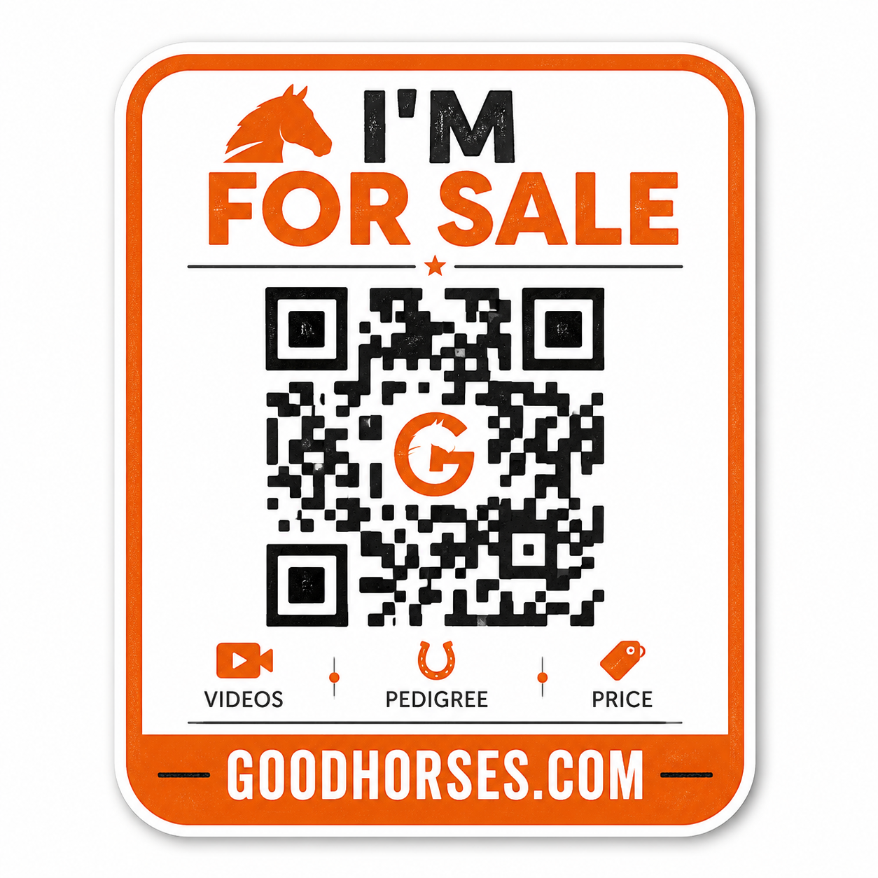 GOODHORSES I’m For Sale QR decal